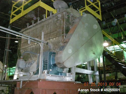 Used Stainless Steel Bepex Double Spiral Ribbon Blender, 200 cubic feet