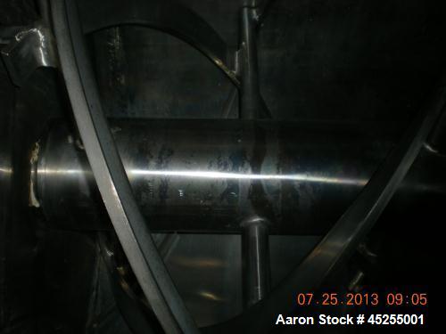 Used Stainless Steel Bepex Double Spiral Ribbon Blender, 200 cubic feet