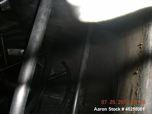 Used Stainless Steel Bepex Double Spiral Ribbon Blender, 200 cubic feet