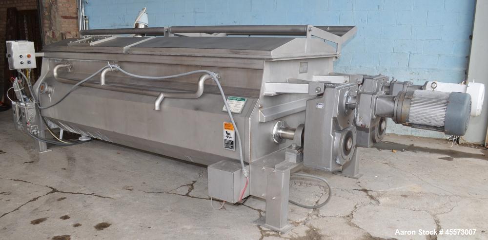 Used Blentech 100 Cubic Foot Jacketed Dual Shaft Double Ribbon Mixer, Model TP28133X