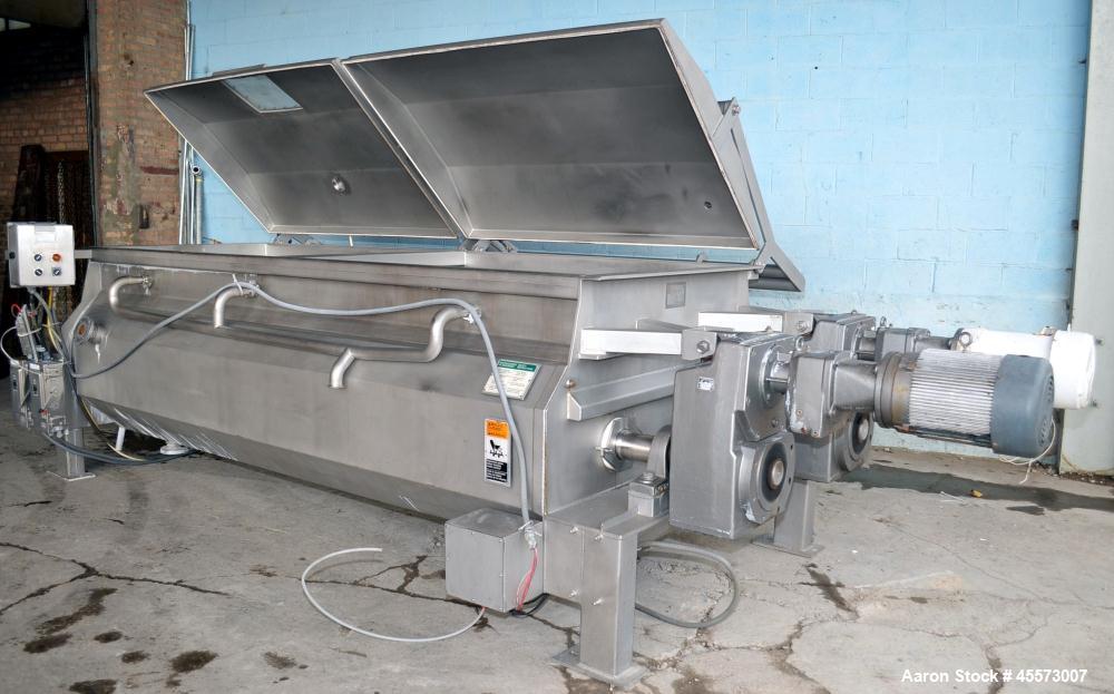 Used Blentech 100 Cubic Foot Jacketed Dual Shaft Double Ribbon Mixer, Model TP28133X