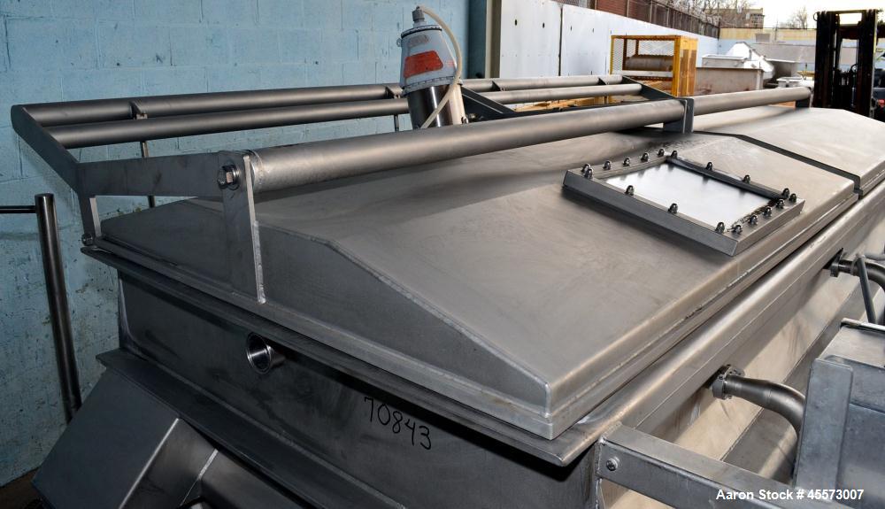 Used Blentech 100 Cubic Foot Jacketed Dual Shaft Double Ribbon Mixer, Model TP28133X