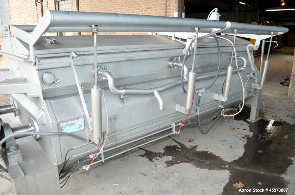 Used Blentech 100 Cubic Foot Jacketed Dual Shaft Double Ribbon Mixer, Model TP28133X