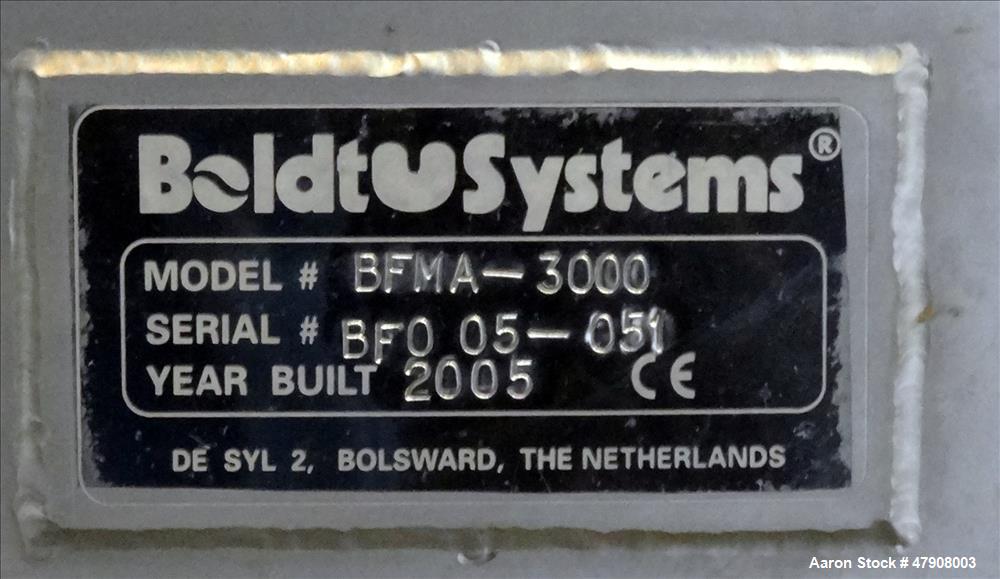 Used Boldt Industries Paddle Blender, Model BFMA-3000, Approximate 3,000 Pound