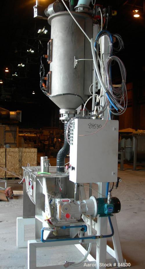 USED: Ross double spiral ribbon blender, model 42A5, 5 cubic feet working capacity, 7 total, 304 stainless steel. Non-jacketed trough 17" wide x 38" long x approx 20" deep. 2" diameter shaft, inner r...