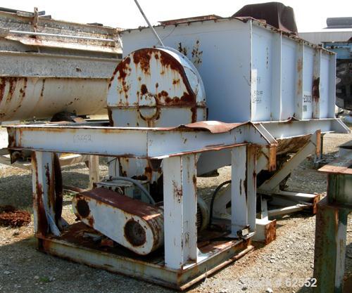 USED: Cleveland ribbon blender, 180 cu ft, carbon steel. 54" wide x 120" long x 59" deep. Outer ribbon 1/2" x 2-3/8", inner 1/2" x 2-3/8", 12" dia shaft, outboard bearings, packing glands with air se...