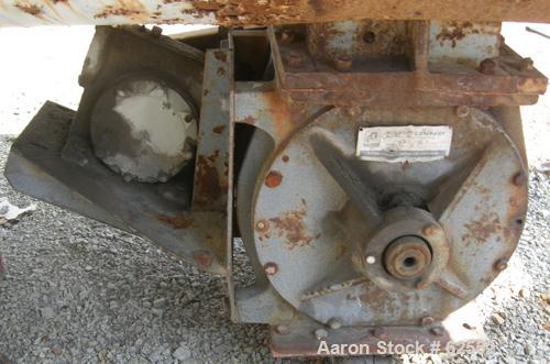 USED: Cleveland ribbon blender, 180 cu ft, carbon steel. 54" wide x 120" long x 59" deep. Outer ribbon 1/2" x 2-3/8", inner 1/2" x 2-3/8", 12" dia shaft, outboard bearings, packing glands with air se...