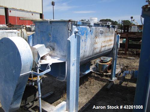Used Stainless Steel Falco model 504 Double Spiral Ribbon Blender, 40 Cubic Fee