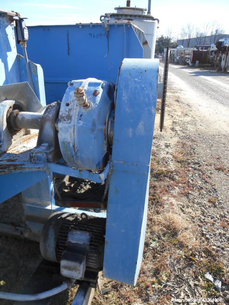 Used Stainless Steel Falco model 504 Double Spiral Ribbon Blender, 40 Cubic Fee