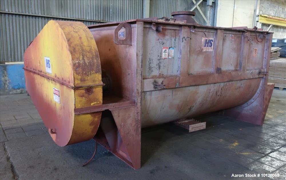 Used- Hayes & Stolz 196 Cubic Feet Carbon Steel Double Ribbon Blender