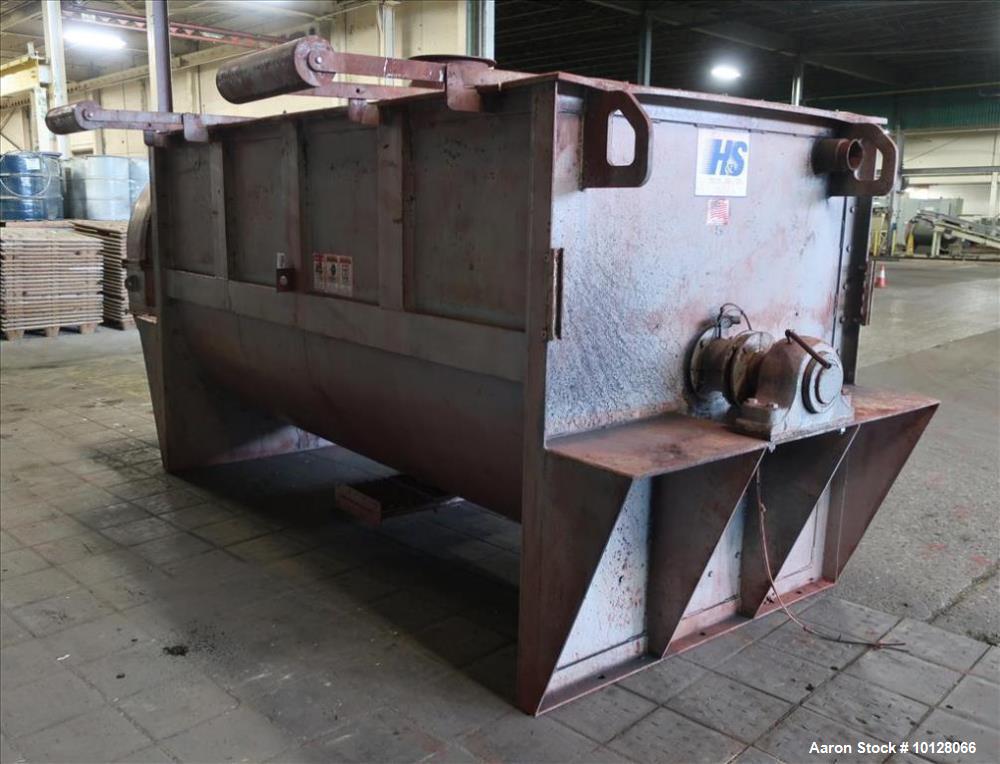 Used- Hayes & Stolz 196 Cubic Feet Carbon Steel Double Ribbon Blender