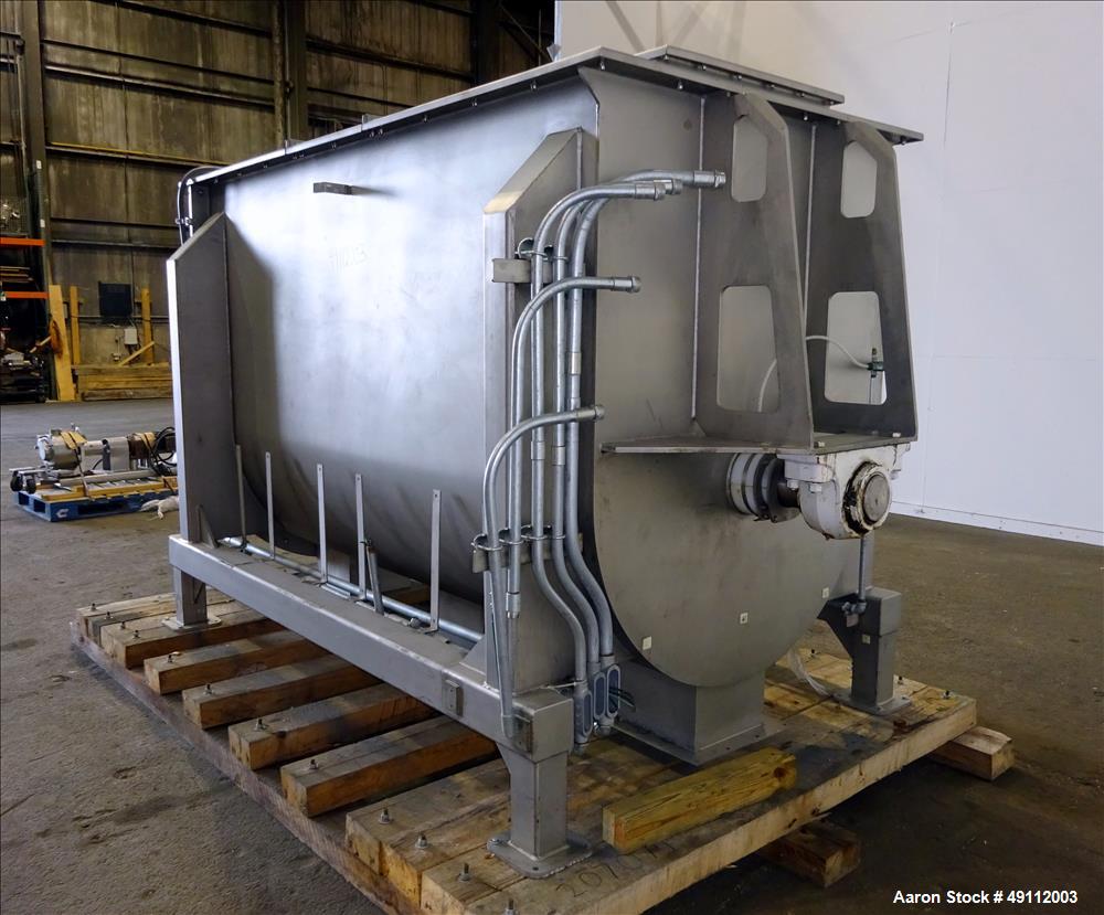 Used Hayes & Stolz Double Spiral Ribbon Blender, Model HR86-0901SSS, 86 Cubic F