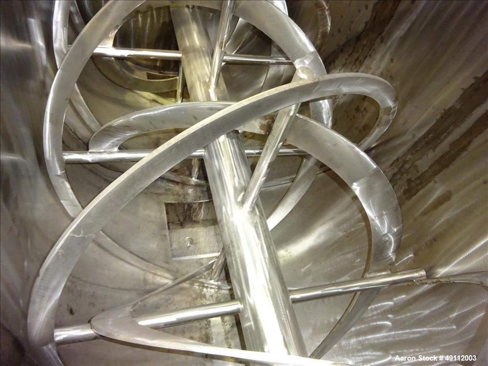 Used Hayes & Stolz Double Spiral Ribbon Blender, Model HR86-0901SSS, 86 Cubic F