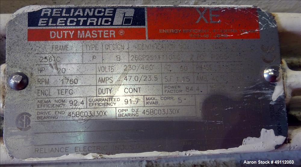 Used Hayes & Stolz Double Spiral Ribbon Blender, Model HR86-0901SSS, 86 Cubic F