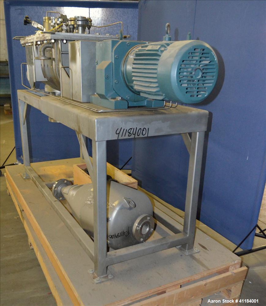 Used Stainless Steel Hosokawa Bepex Strong Scott Double Spiral Ribbon Blender, 2 Cubic Feet Working Capacity, Model IMHS-2
