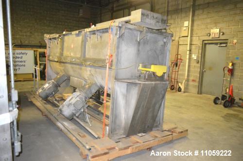 Used- 120 Cubic Foot S. Howes Stainless Steel Ribbon Blender