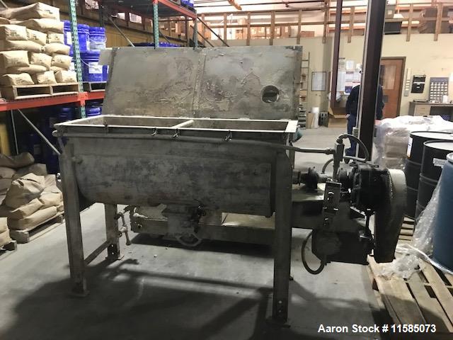 Used-10 Cubic Foot (approx.) Stainless Steel Ribbon Blender