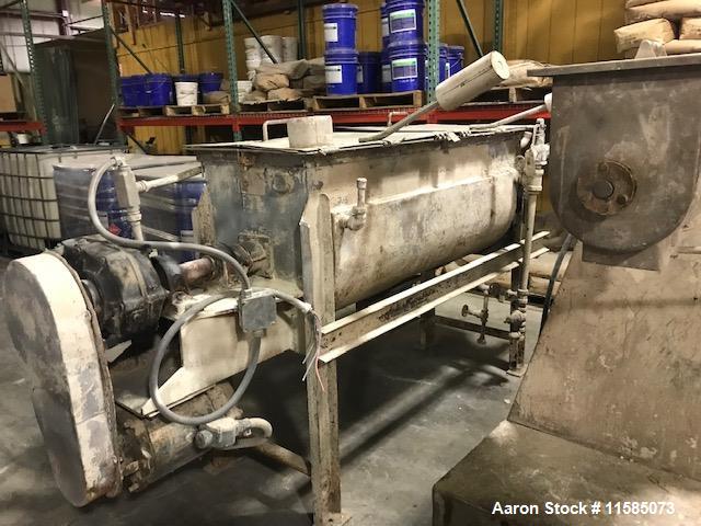 Used-10 Cubic Foot (approx.) Stainless Steel Ribbon Blender