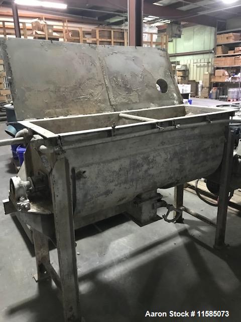 Used-10 Cubic Foot (approx.) Stainless Steel Ribbon Blender