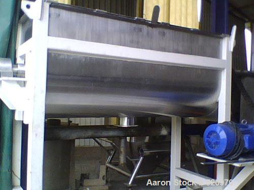 Unused-UNUSED: Hydratec ribbon blender, 52 cu ft working capacity, fabricated in 304 stainless steel with 180 grit finish inside and light polish outside. With two charge covers with covers, 6" flang...