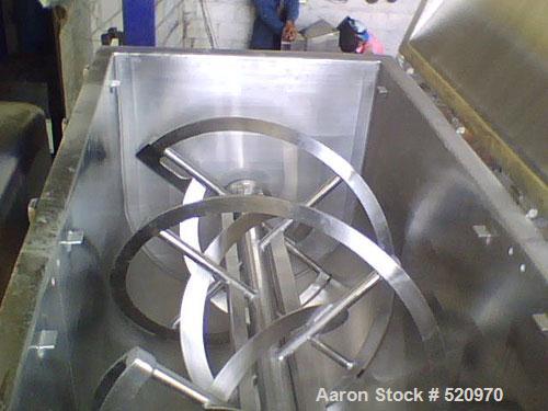 Unused-UNUSED: Hydratec ribbon blender, 52 cu ft working capacity, fabricated in 304 stainless steel with 180 grit finish inside and light polish outside. With two charge covers with covers, 6" flang...