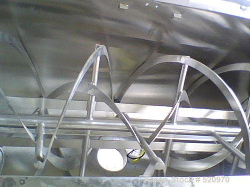 Unused-UNUSED: Hydratec ribbon blender, 52 cu ft working capacity, fabricated in 304 stainless steel with 180 grit finish inside and light polish outside. With two charge covers with covers, 6" flang...