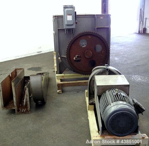 Used J H Day Double Spiral Ribbon Blender, Model 44X10, 120 Cubic Feet Working Capacity (144 Total), 304 Stainless Steel. Non-Jacketed trough 44" wide x 120" long x approximately 51" deep. 5-1/4" Dia...