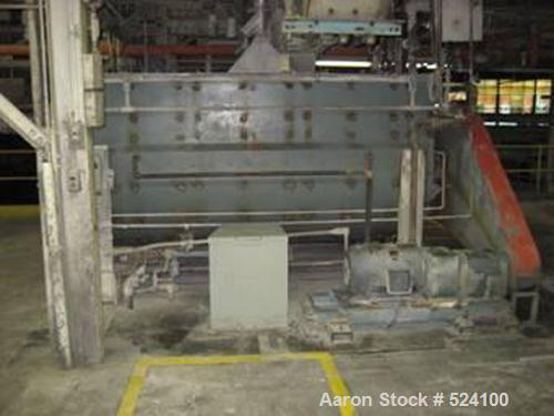 USED: J H Day 155 cubic foot double ribbon blender, model 5010. 50" wide trough x 10' long. Stainless steel contact parts, jacketed trough. With covers and hinged doors. Center bottom outlet. 30 hp g...