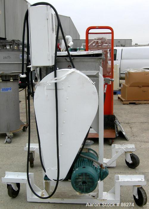 USED: J H Day double spiral ribbon blender, 10.8 cubic feet working capacity, 12.5 total, 304 stainless steel. Non-jacketed trough 21" wide x 48" long x approx 24" deep. 2" diameter shaft, inner ribb...