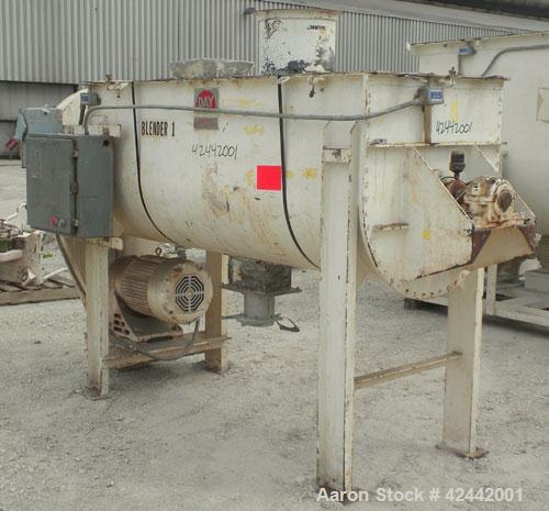 Used Carbon Steel J.H. Day Double Spiral Ribbon Blender, model D-10F, 36 cubic feet working capacity