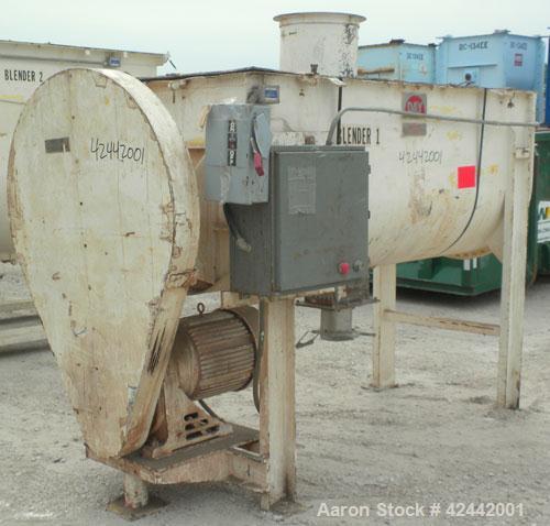 Used Carbon Steel J.H. Day Double Spiral Ribbon Blender, model D-10F, 36 cubic feet working capacity