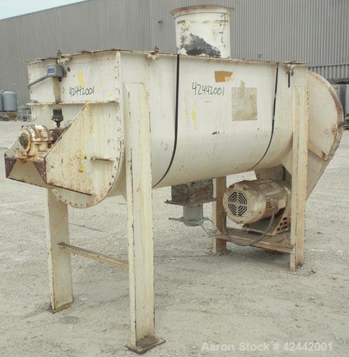 Used Carbon Steel J.H. Day Double Spiral Ribbon Blender, model D-10F, 36 cubic feet working capacity