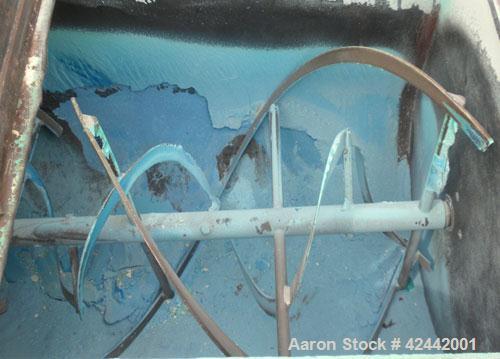 Used Carbon Steel J.H. Day Double Spiral Ribbon Blender, model D-10F, 36 cubic feet working capacity