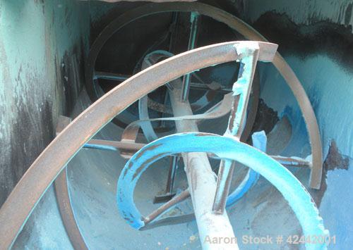 Used Carbon Steel J.H. Day Double Spiral Ribbon Blender, model D-10F, 36 cubic feet working capacity