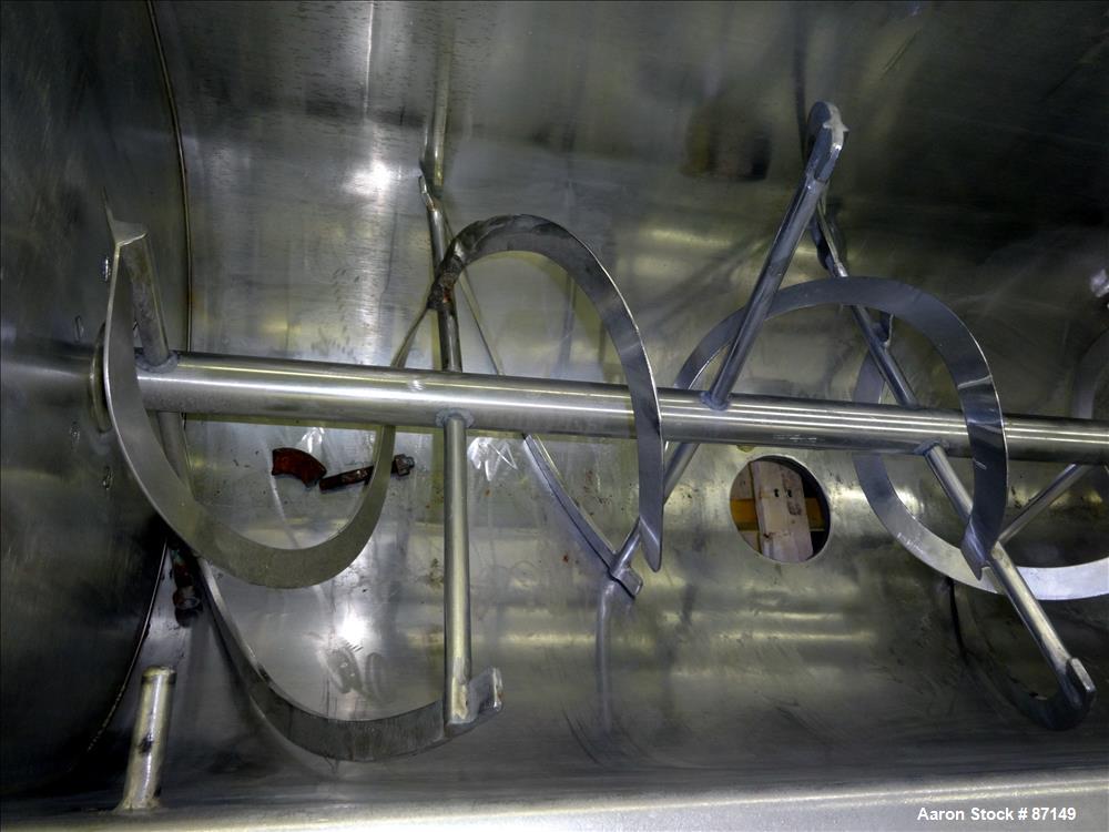 Used Stainless Steel J H Day Double Spiral Ribbon Blender, Model D, 17.5 Cubic 