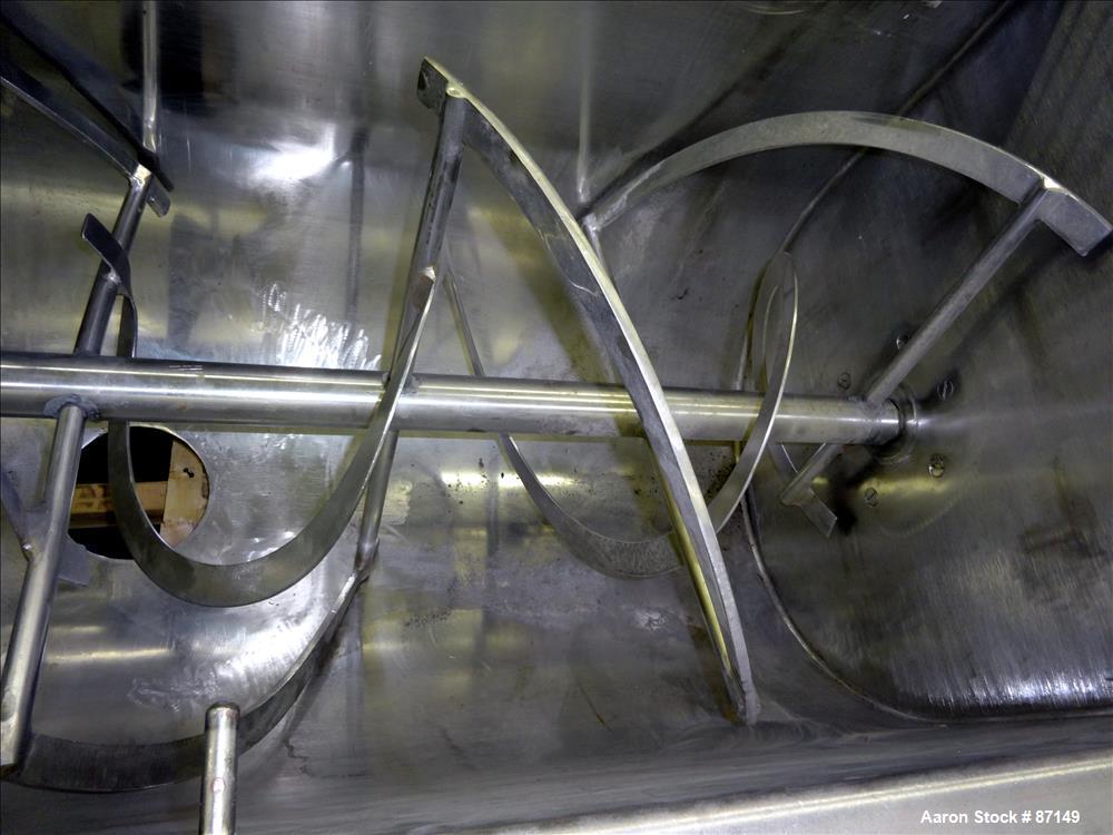 Used Stainless Steel J H Day Double Spiral Ribbon Blender, Model D, 17.5 Cubic 