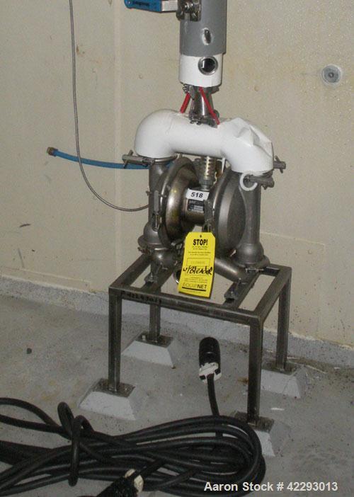 Used J.H. Day Double Spiral Ribbon Blender, model F, 54 cubic feet working capacity (59 total), 316 stainless steel. Jacketed trough 34" wide x 90" long x approximately 40" deep, rated 14.9 psi. 304 ...