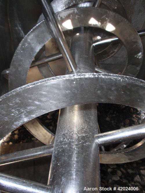 Used Stainless Steel J.H. Day Double Spiral Ribbon Blender, model G, 62.5 cubic feet working capacity (69 total)