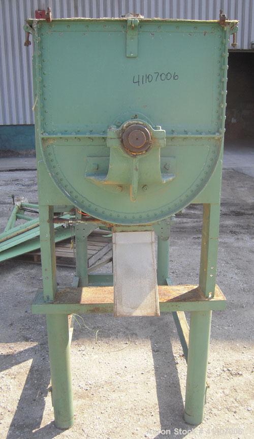 Used J.H.Day Double Spiral Ribbon Blender, Approximately 32 Cubic Foot Capacity, Carbon Steel. Non-Jacketed trough measures 81" long x 28" wide x approximately 30" deep. 2 1/2" diameter shaft, inner ...
