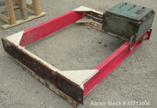 Used J.H. Day Double Spiral Ribbon Blender, 120 cubic feet working capacity. 304 stainless steel clad; carbon steel outside.  Non-jacketed trough 44" wide x 120" long x approximately 52" deep. 4-1/2"...