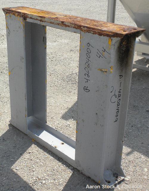 Used J.H. Day Double Spiral Ribbon Blender, 100 Cubic Feet Working Capacity (115 Total), 304 Stainless Steel. Non-Jacketed trough 40" wide x 120" long x approximately 48" deep. 5" Diameter shaft, inn...