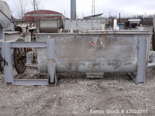 Used Stainless Steel J.H. Day Double Spiral Ribbon Blender, 100 cubic feet working capacity (115 total)