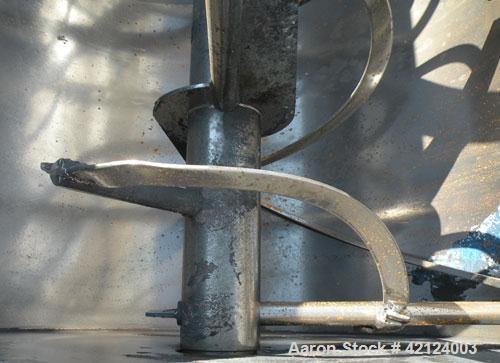 Used J.H. Day Double Spiral Ribbon Blender, 270 cubic feet working capacity (298 total), carbon steel. Jacketed trough 60" wide x 144" long x approximately 60" deep. 6" diameter shaft, inner ribbon 2...