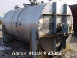USED: Day cylindrical ribbon blender Model 72x12, 304 S/S. 327 cu ft total. 294.1 cu ft working capacity. 6'n dia x 12'n long. Flat heads. (1) end removable. Dbl spiral ribbon, inner 1/2" thk x 2-1/2...