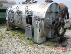 USED: Day cylindrical ribbon blender Model 72x12, 304 S/S. 327 cu ft total. 294.1 cu ft working capacity. 6'n dia x 12'n long. Flat heads. (1) end removable. Dbl spiral ribbon, inner 1/2" thk x 2-1/2...