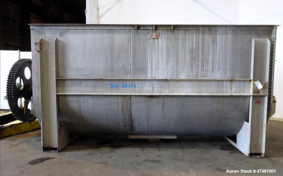 Used J.H. Day Double Spiral Ribbon Blender, Approximately 650 Cubic Feet