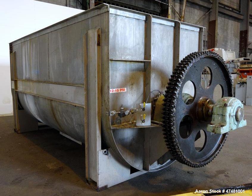 Used J.H. Day Double Spiral Ribbon Blender, Approximately 650 Cubic Feet