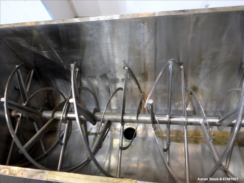 Used J.H. Day Double Spiral Ribbon Blender, Approximately 650 Cubic Feet
