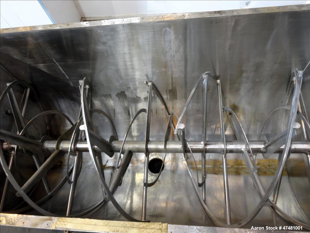 Used J.H. Day Double Spiral Ribbon Blender, Approximately 650 Cubic Feet