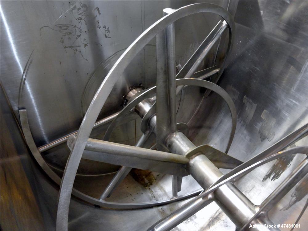Used J.H. Day Double Spiral Ribbon Blender, Approximately 650 Cubic Feet